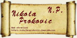 Nikola Proković vizit kartica
